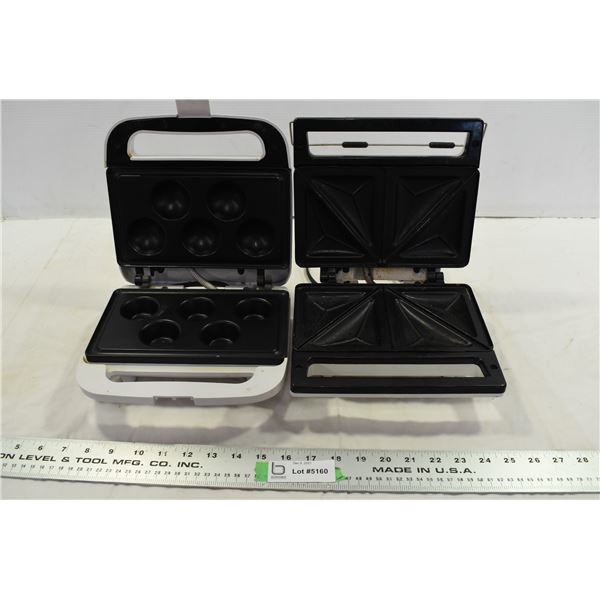 2 Foldable Grills, 1 Muffin 1, Sandwich