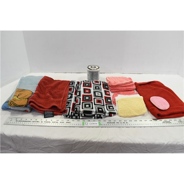 Assorted Tea Towels & Money Toilet Paper