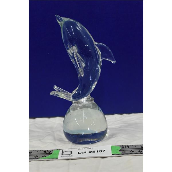 Glass Dolphin ornament / Paper Weight