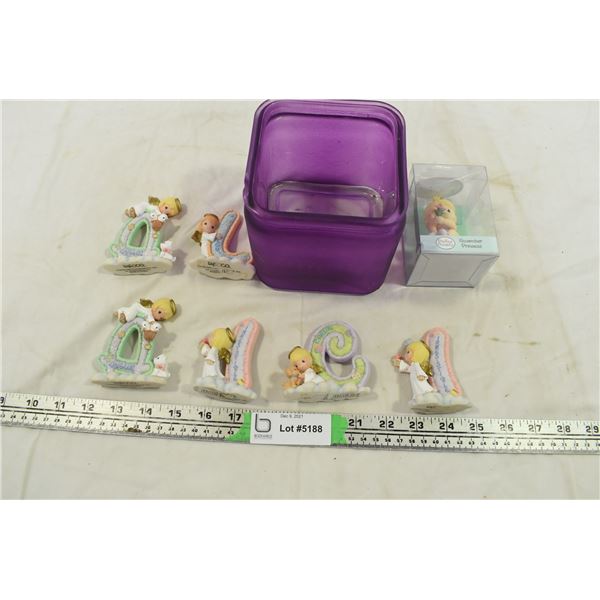 (7) Precious Moments letter ornaments - 2002