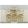 Image 1 : Set (6) Cups w/ Gold Mallards - vintage