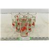 Image 1 : Set (6) Cups w/ Strawberries - vintage