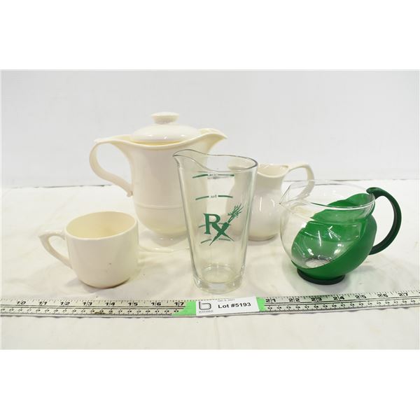 Libbey RX Glass Measuring Cup, Coffee/Tea pot with stainless steel inside, misc