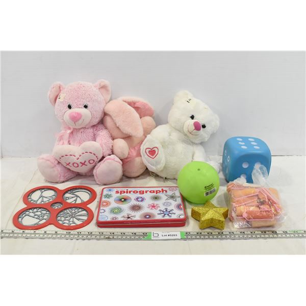 Teddy Bears, Spirograph, Giant Die
