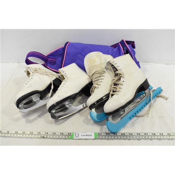 2 Pairs of Figure Skates - size 6 and 9?