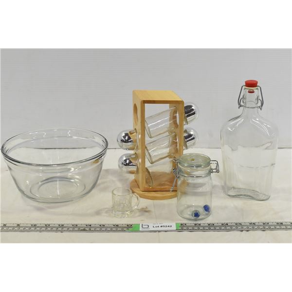 Anchor Hawking Mixing Bowl, Spice Rack, Syrup Bottle