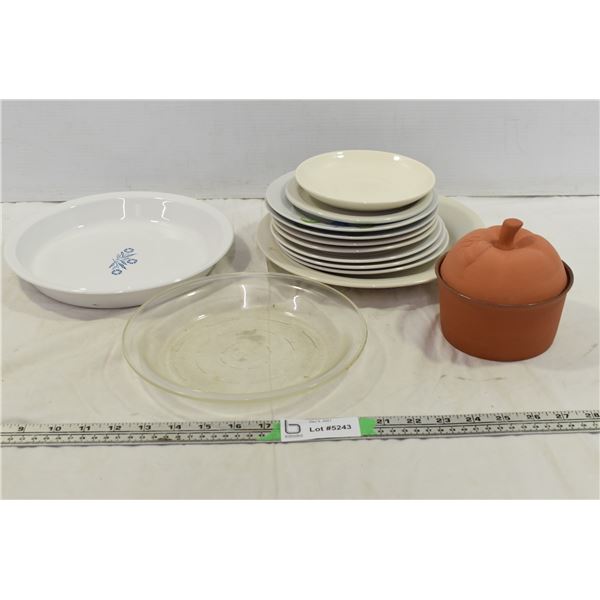 Corning Ware Pie Plate & Misc. Plates