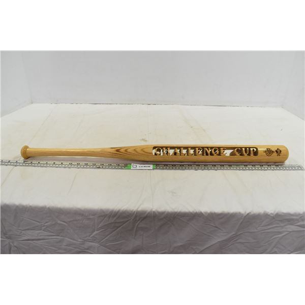 Wooden Baseball Bat "Challenge Cup" Cut Art Piece