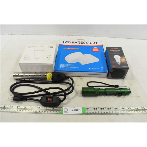 LED Lights, Water Heater & Dead Flashlight