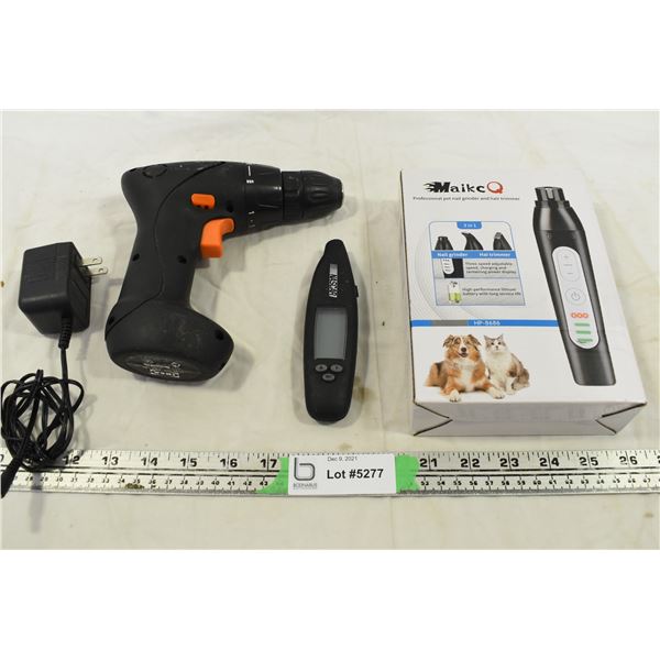 3 in 1 Pet Nail Grinder & Hair Trimmer, Drill (Low Charge but Works)