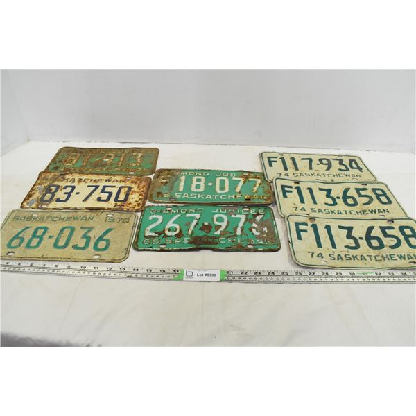 1961, Diamond Jubilee Sask Plates & Misc. Sask Plates