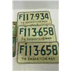 Image 4 : 1961, Diamond Jubilee Sask Plates & Misc. Sask Plates