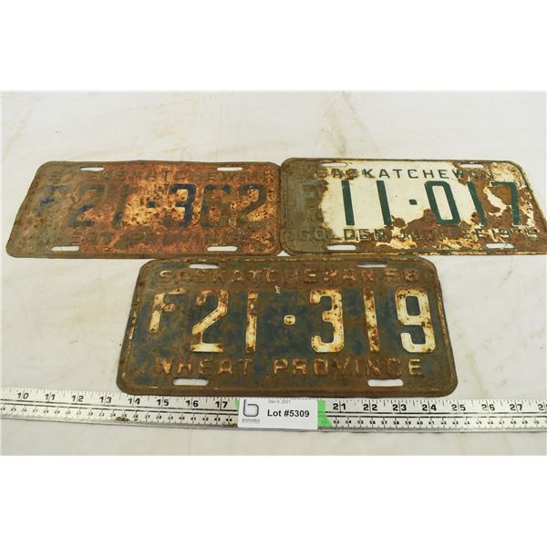1950’s Sask Farm Licence Plates