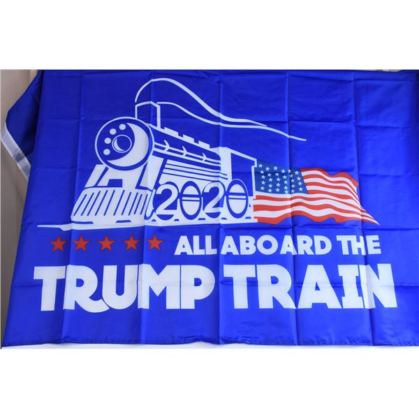 All Aboard The Trump Train 2020 Flag