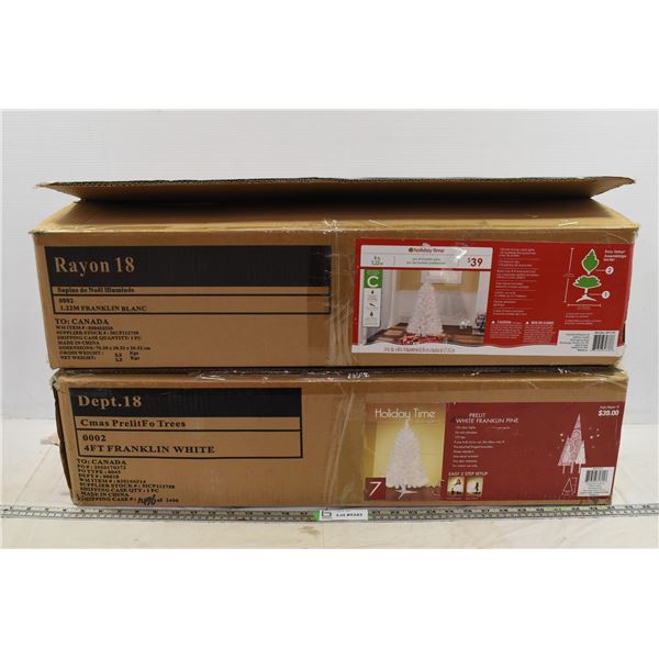 *Small White Christmas Trees – Yellowed