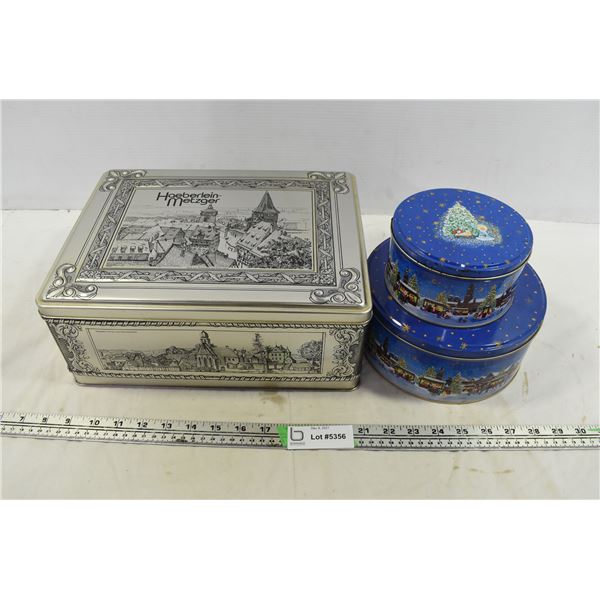 miscellaneous holiday tins