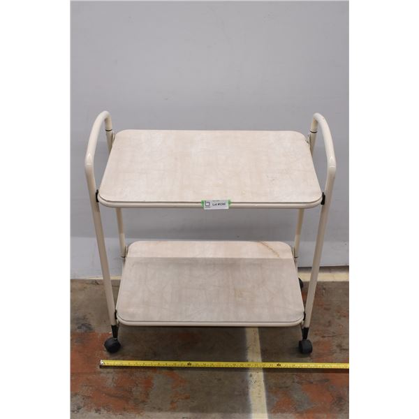 *Foldable rolling 2-tier tray