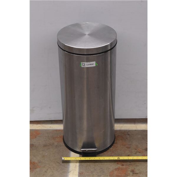*Stainless Steel Garbage Can w/ Foot Open