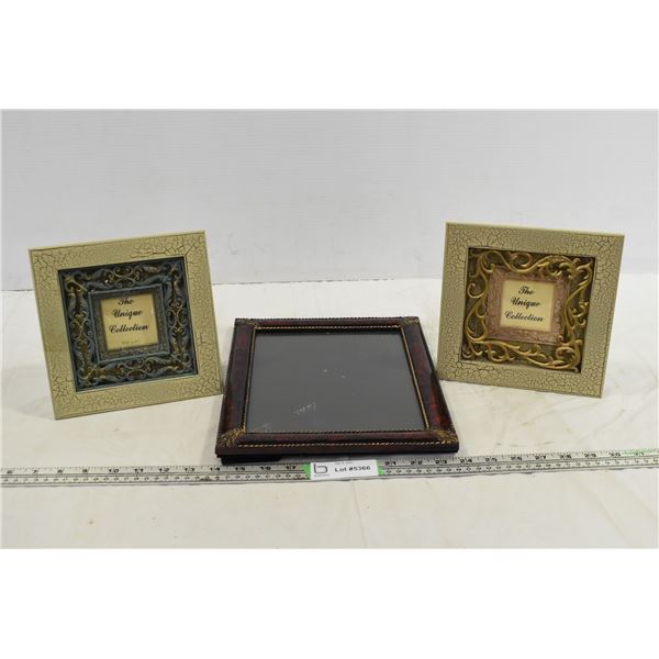 2 Matching Frames & 1 Red Wood Frame