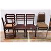 Image 1 : *(4) Kitchen Table Chairs + 2 Metal chairs