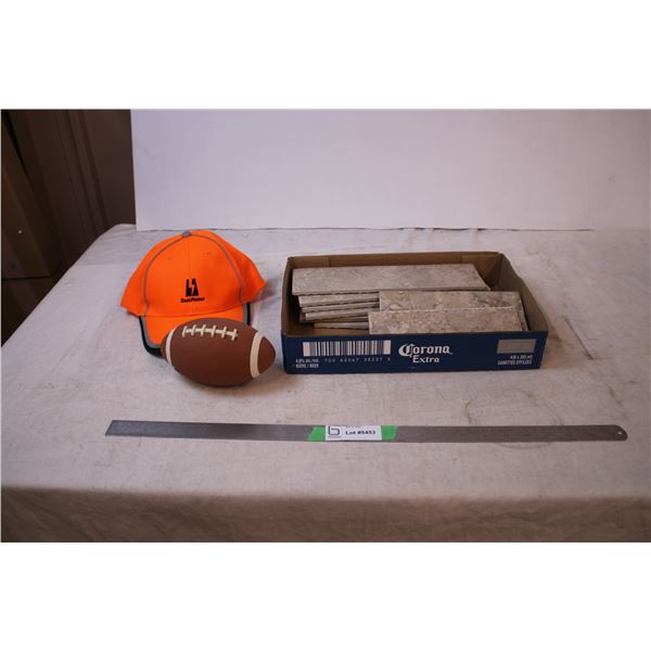 Pieces of tiles, Hat, mini football