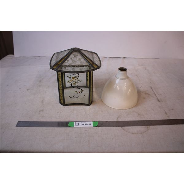 Leaded Stain Glass shade + misc shade