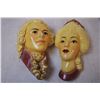 Image 2 : Chalk ware Faces of Napoleon & Josephine,Plaque