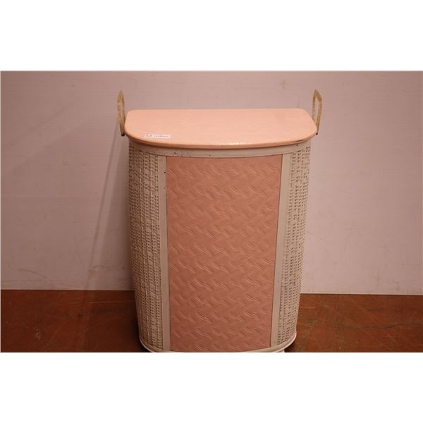 Tall Vinyl Laundry basket - vintage