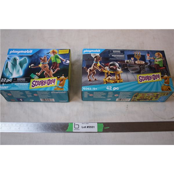(2) New/sealed Playmobil Scooby-Do Building Sets