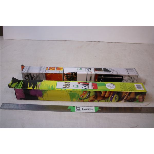 (2) New Roomscapes Removable/Reusable Kids Room wall art – TMNT & Jurassic Park