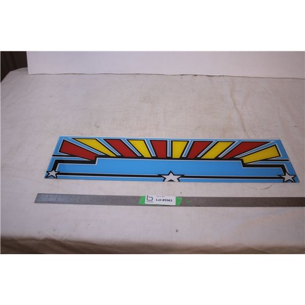 (1) Used Arcade Game header/Marquee