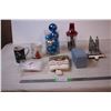 Image 1 : Christmas Ornaments ,mugs, martini set, stocking hanger, Misc Items