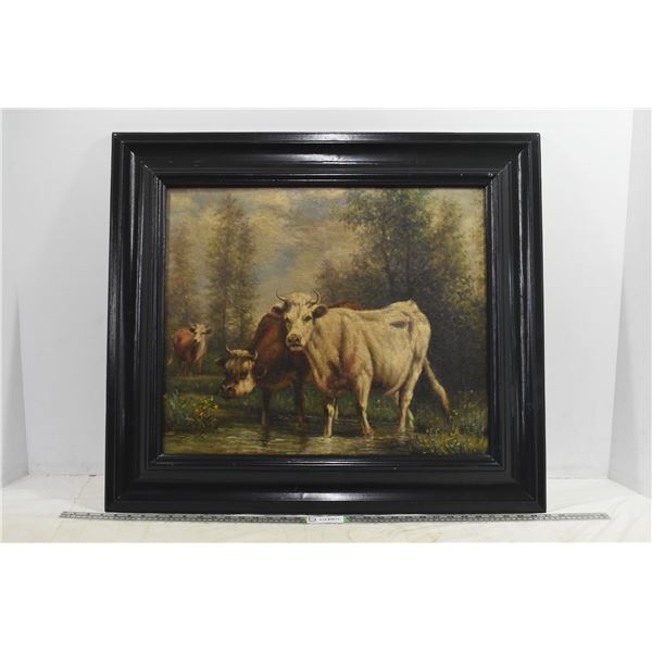 32”x28” Cow Painting