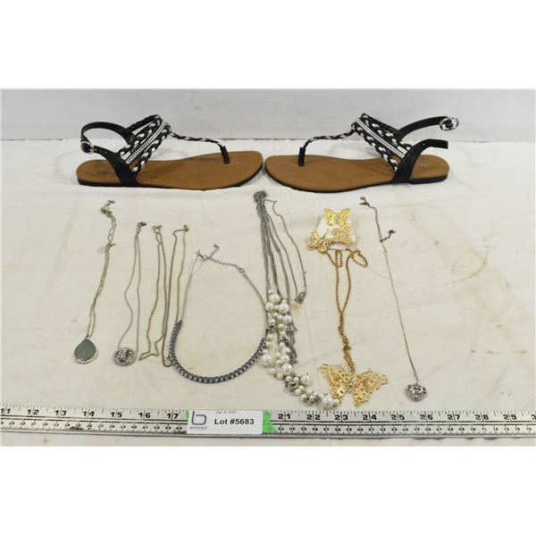 Necklaces & Women’s 8 1/2 Sandals