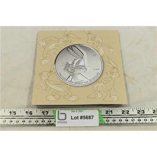 2015 Bugs Bunny "fine silver $20" Coin
