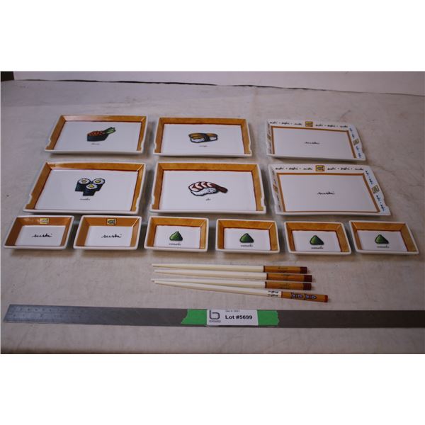 Sushi Glass Dish set