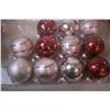 Image 3 : Christmas glass ornaments, table cloths, silver/red plates
