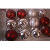 Image 5 : Christmas glass ornaments, table cloths, silver/red plates