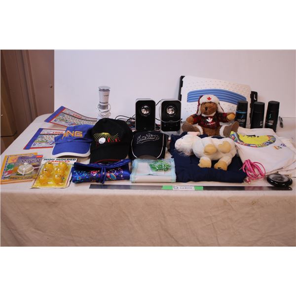 1992  Blue Jays Champs pennants  flags, speakers, hats, new Hawaii t-shirt, back stretcher, etc