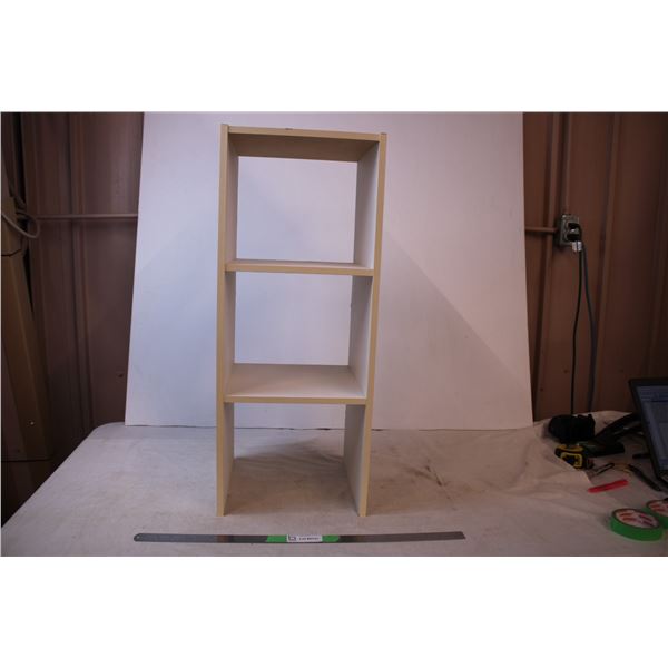 *white book shelf 12x12 -30” T