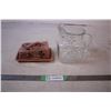 Image 1 : Glass Pitcher,Rust Butter dish