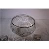Image 3 : Glass Punch Bowl 8 Cups