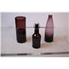 Image 1 : Purple Glass Decorative vases/bottle