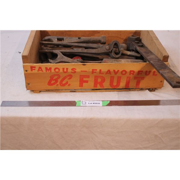 Vintage hand tools cast iron,Black smith tools etc