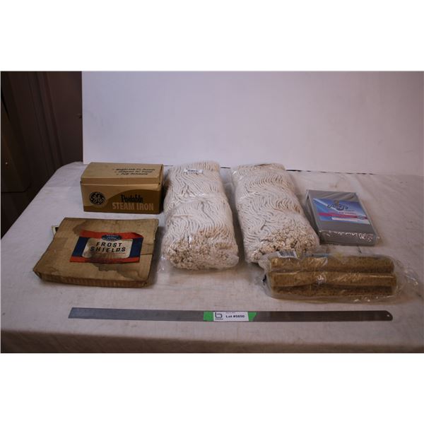 portable steam iron,sponges,mop heads