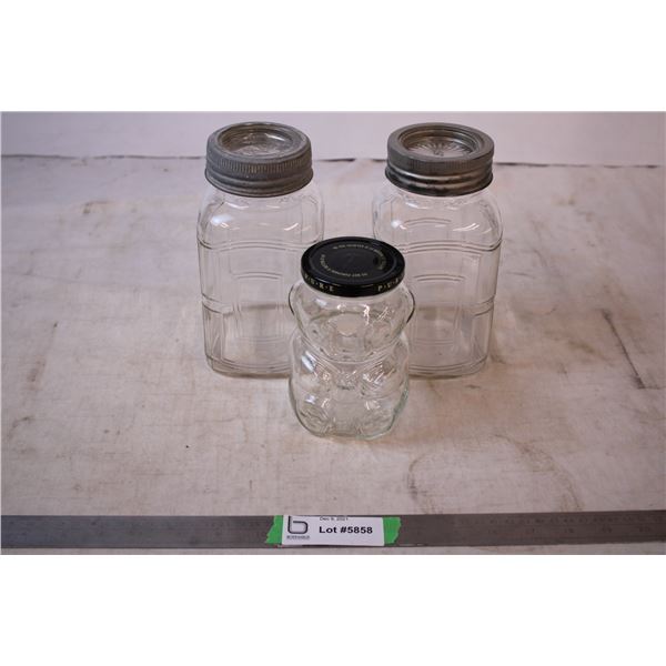Clear Jars,teddy bear jar