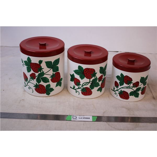 Strawberry Canisters Plastic