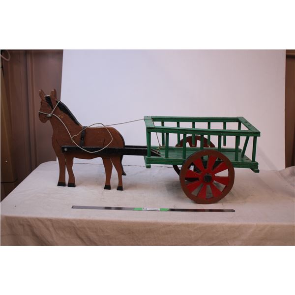 Homemade Horse and cart 36Lx10 1/2 w