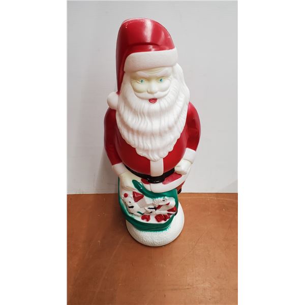 *Vintage Plastic Santa Clause (light up - working) 3.5ft tall - weighted base