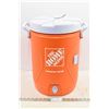 Image 1 : Orange Home Depot water dispenser with beer pong cups
